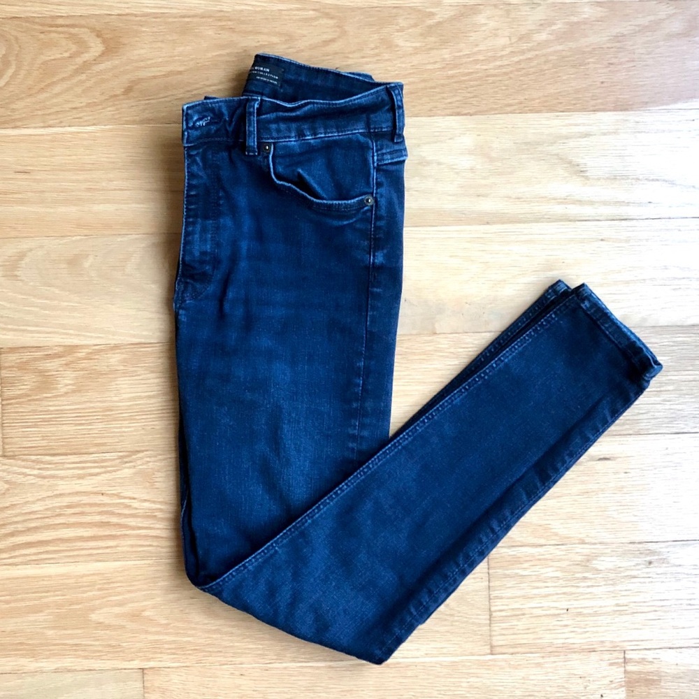 Zara High Waist Skinny Jeans in True Blue
